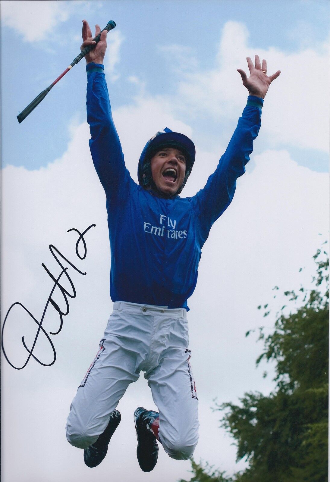 FRANKIE DETTORI Hand Signed Autograph of Champion Jockey 12x8 Photo Poster painting + AFTAL COA