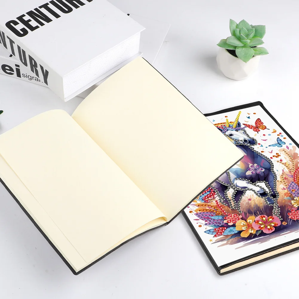 DIY Horse Special Shaped Diamond Painting Diary Book 50 Pages for Adults Kids