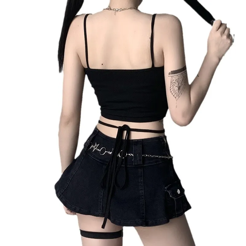 Churchf Churchf Wind Spring / Summer 2024 New Sexy Back Print Strap Vest Female Ins Top Women