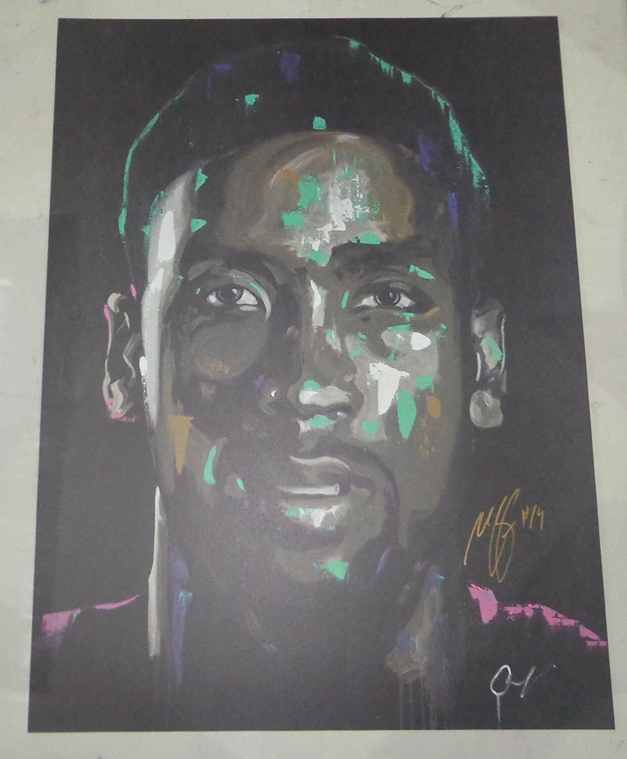 MICHAEL KIDD-GILCHRIST - HAND SIGNED 18x24 AaRON KIZER PRINT AUTOGRAPHED POSTER