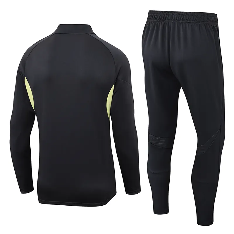 2025-2026 Real Madrid Dark Gray Half-Pull Training Suit Football Shirt 1:1 Thai Quality Set