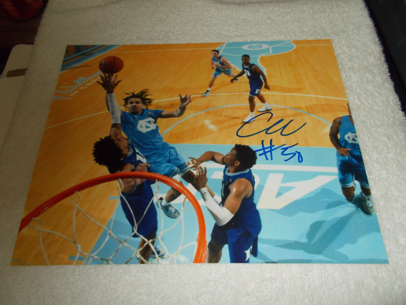 COLE ANTHONY NORTH CAROLINA TAR HEELS SIGNED AUTOGRAPHED 8x10 Photo Poster painting COA