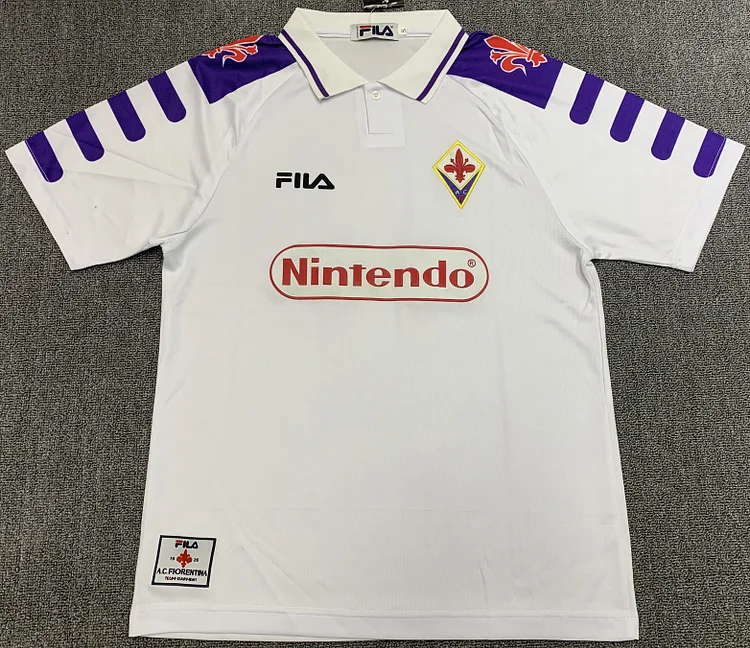 1998-99 Fiorentina away white retro jersey