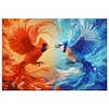 (42.5*29.5cm)Ice and Fire BirdDiamond Painting Placemats Heat Resistant for Beginners