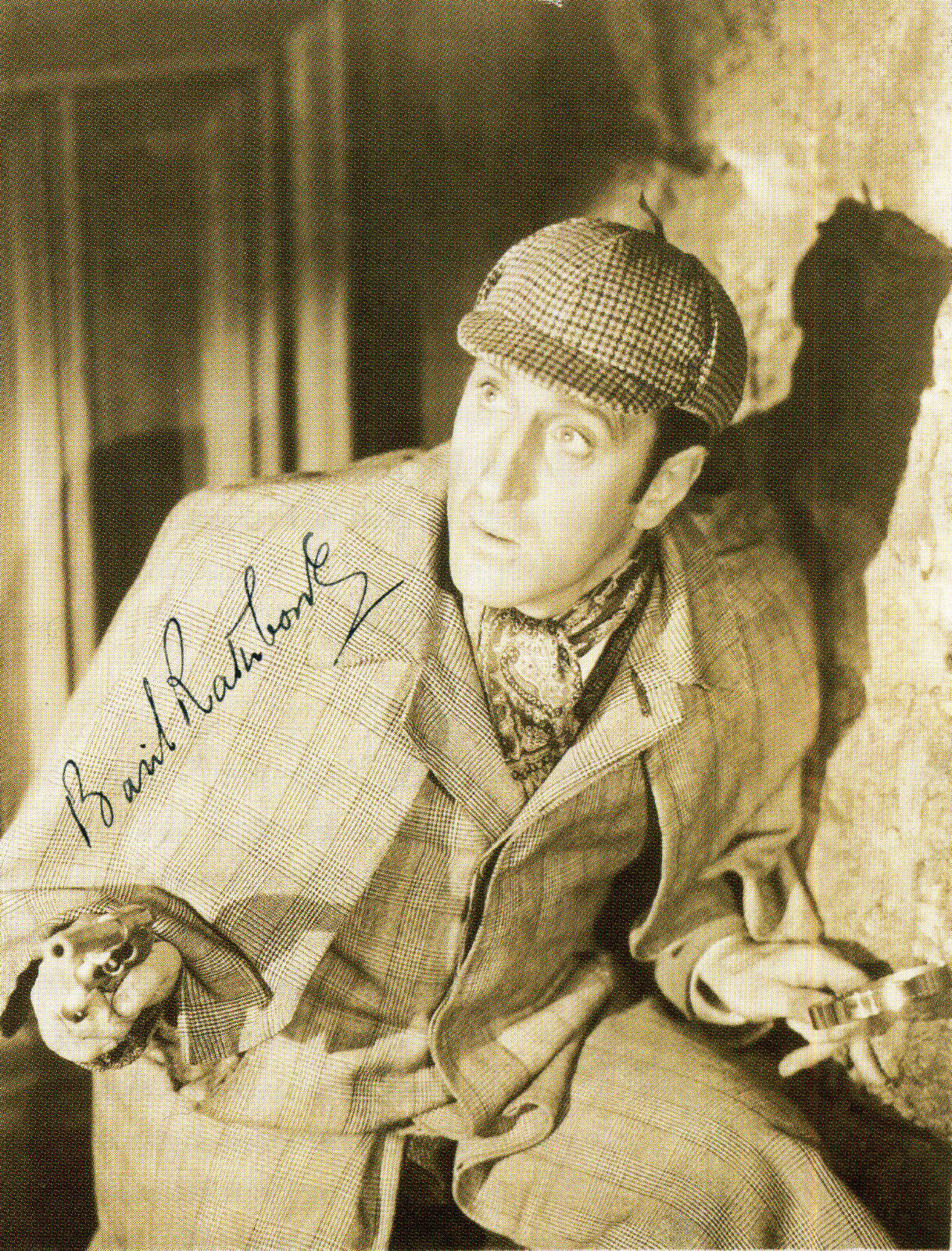 BASIL RATHBONE Signed Photo Poster paintinggraph - Film Actor 'Sherlock Holmes' - Preprint