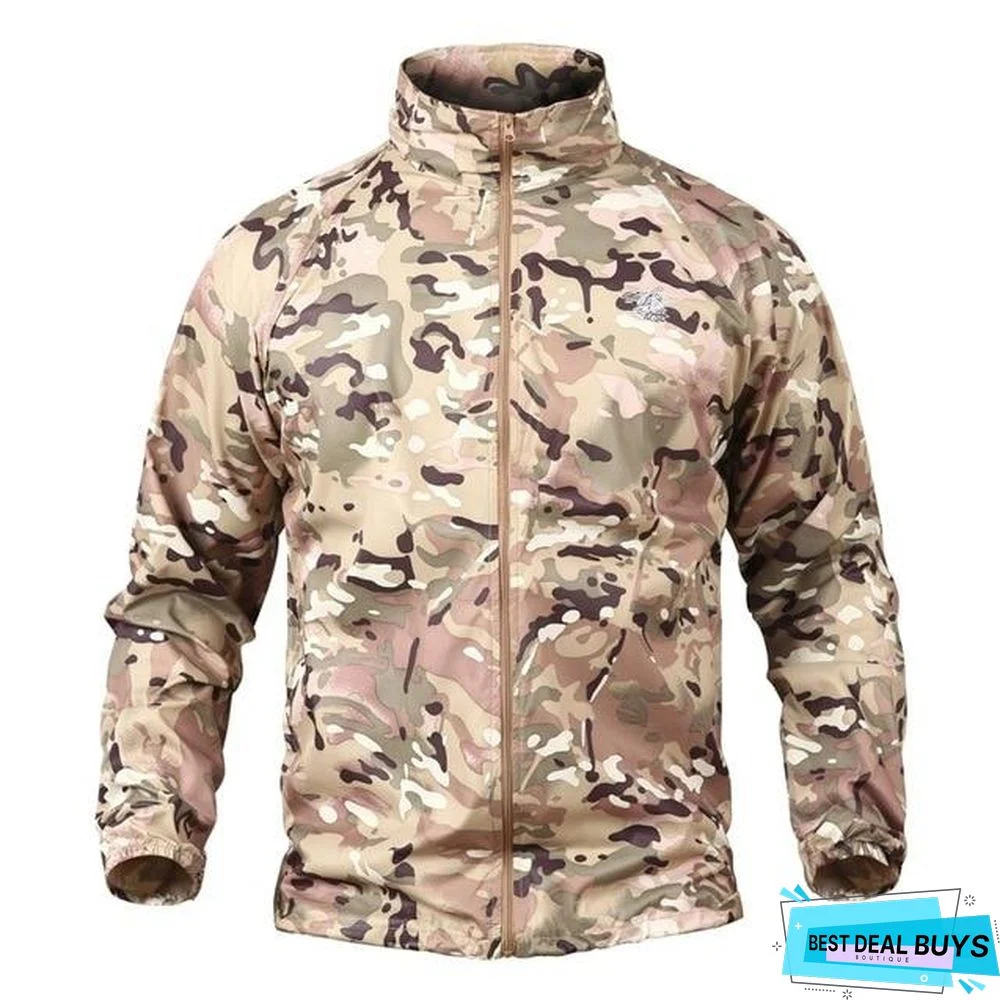 Men Lightweight Military Skin Windbreaker Waterproof Tactical Raincoats Windproof Army Outerwear Jackets