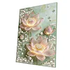 DIY Pearl Painting Pink Lotus for Home Decor with Frame(30x40cm)