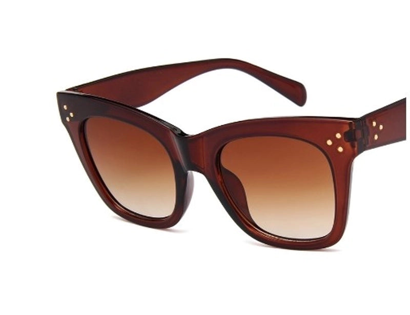 Hip-hop Color Block Ac Polygon Full Frame Women’s Sunglasses