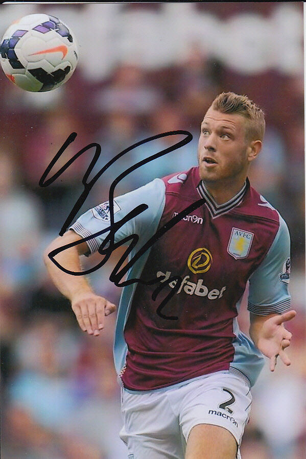 ASTON VILLA HAND SIGNED NATHAN BAKER 6X4 Photo Poster painting.