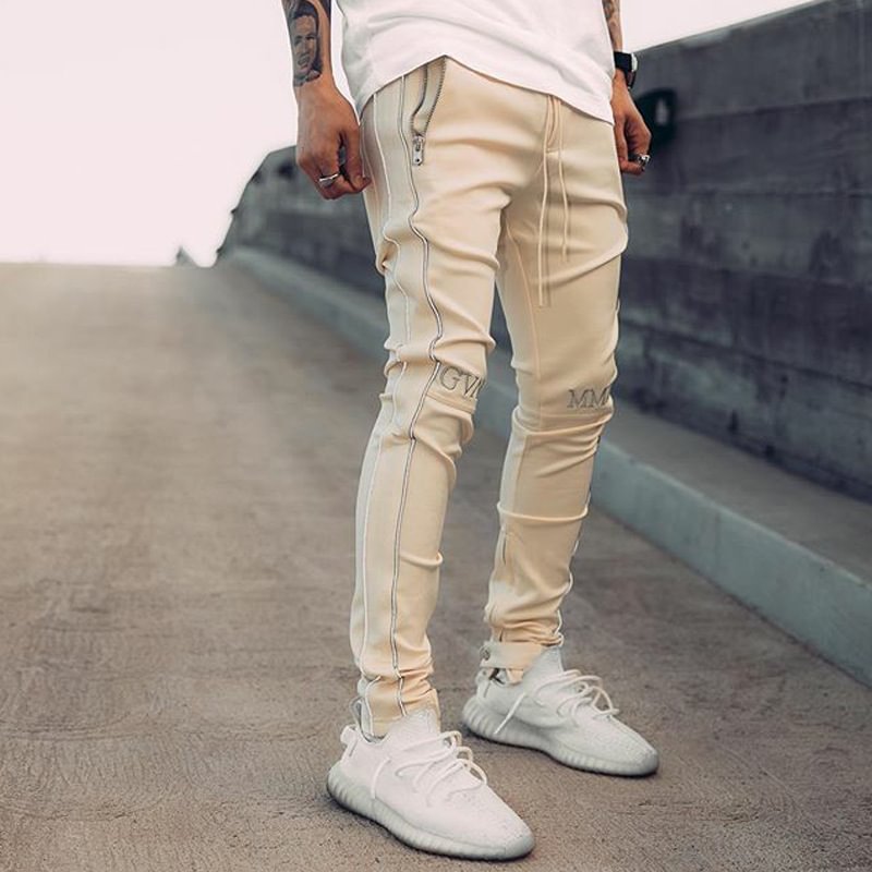 Reflective strip sports casual men's fitness hip hop pants