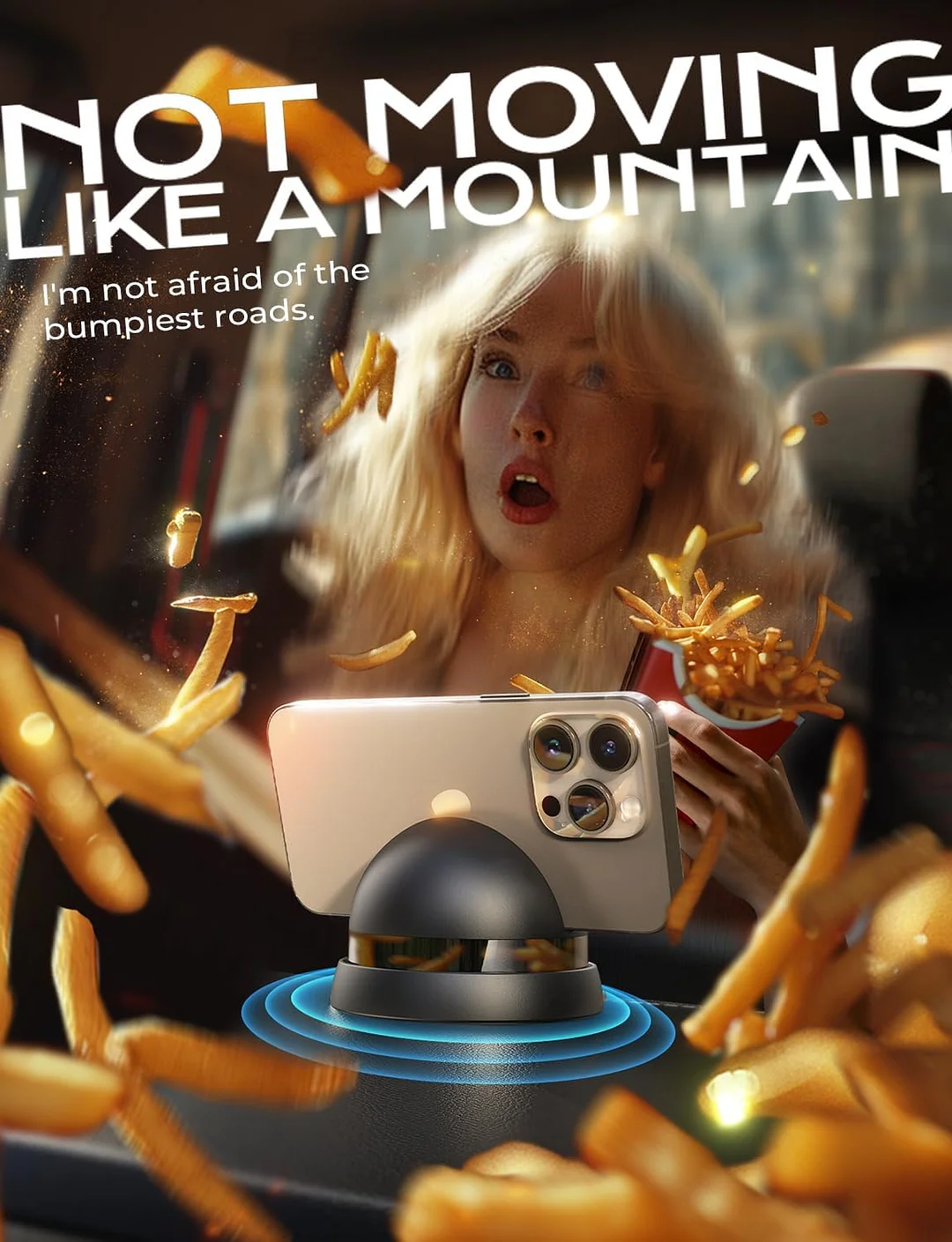 LISEN Car Phone Holder(Updated),360&deg; Rotatable Dashboard Cell Phone Holder,Non-Slip Navigation Car Phone Mount Dash Fit for iPhone 16 Pro Max/15/14/13/12/11,Samsung Series,All Smartphones