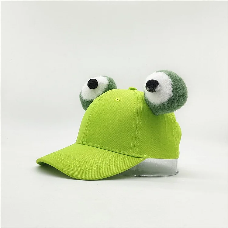 Kids summer sun protection hat Snapback hatsbaby Children girls boys cotton sports hat Frog Eyes Cartoon Baseball cap