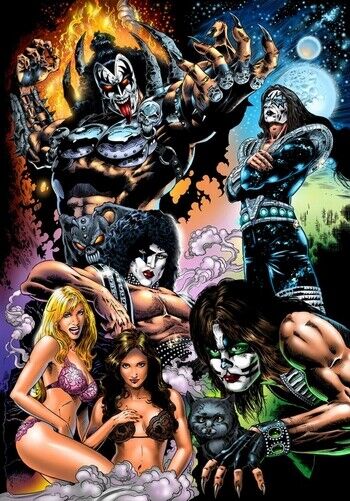 KISS POSTER - COMIC ART - Photo Poster painting QUALITY INSERT -  POST!