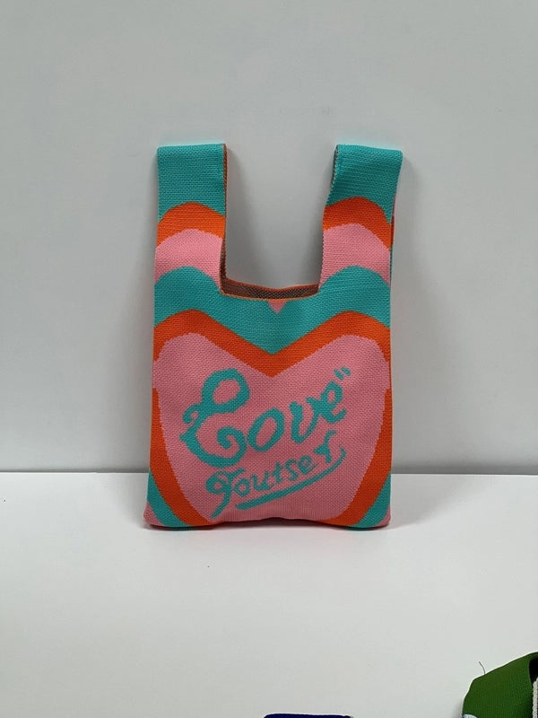 Gift Packaging Handbag Casual Knitted Handbag Woven Bag Multi-pattern Style Knitted Bag For Women