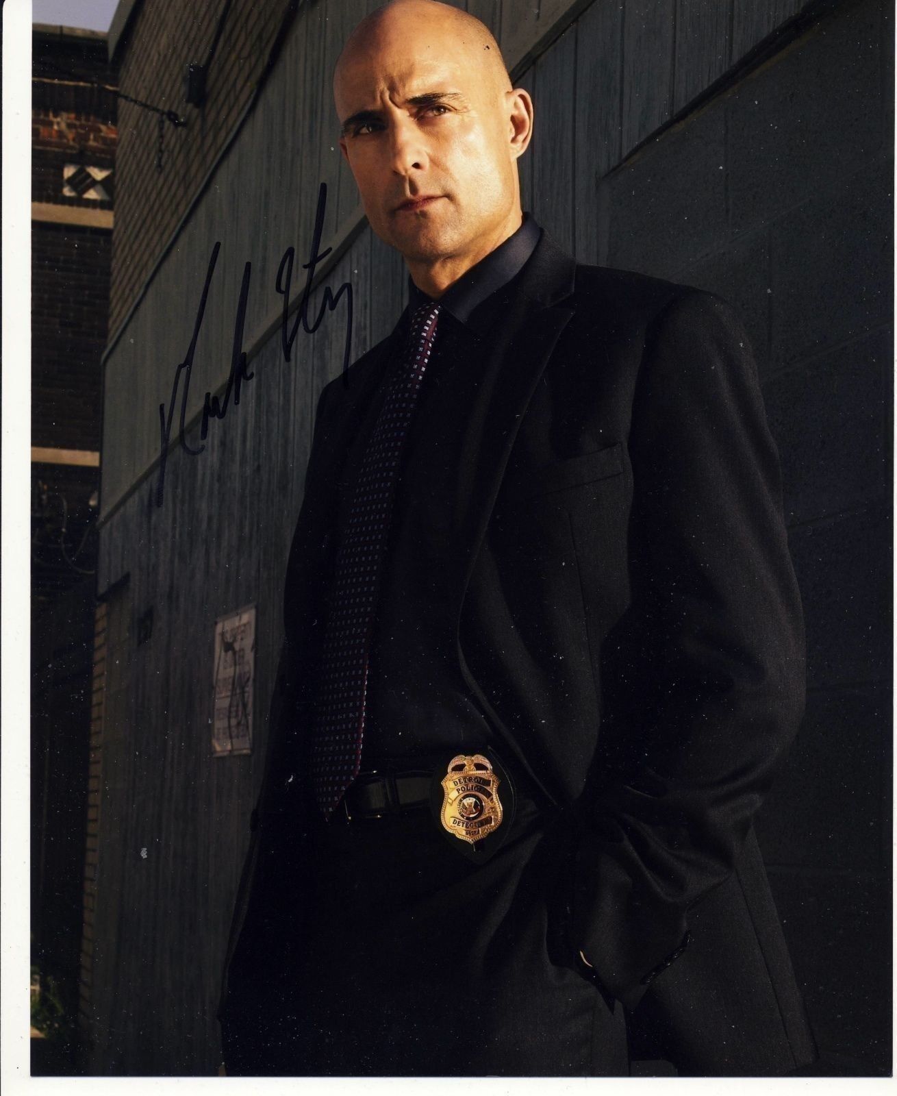 Mark Strong Autograph LOW WINTER SUN Signed 10x8 Photo Poster painting AFTAL [6178]