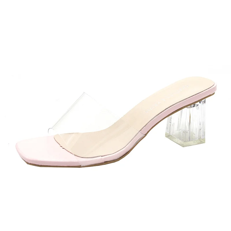 Breakj Breakj Spring And Summer New Seaside Vacation Coarse And Transparent Sandals Female Fairy Breeze Cool Drag Lady High