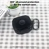 For  Powerbeats Fit BT Earphone Protective Cover with Bracket & Metal Carabiner Shockproof TPU Protective Sleeve Anti-Scratch Dustproof BT Earbuds Case for Outdoor Travel Camping