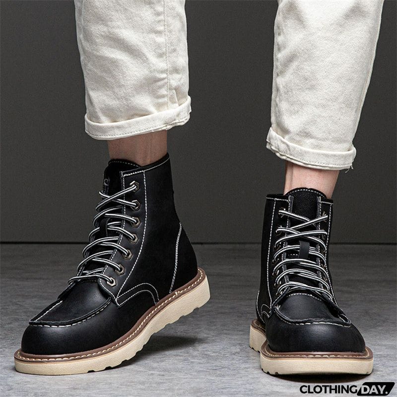 Men's Autumn Winter Vintage Plus Size Cargo Boots