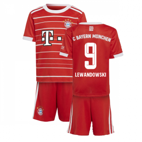 Bayern München Robert Lewandowski 9 Heimtrikot Kinder Mini Kit 2022-2023