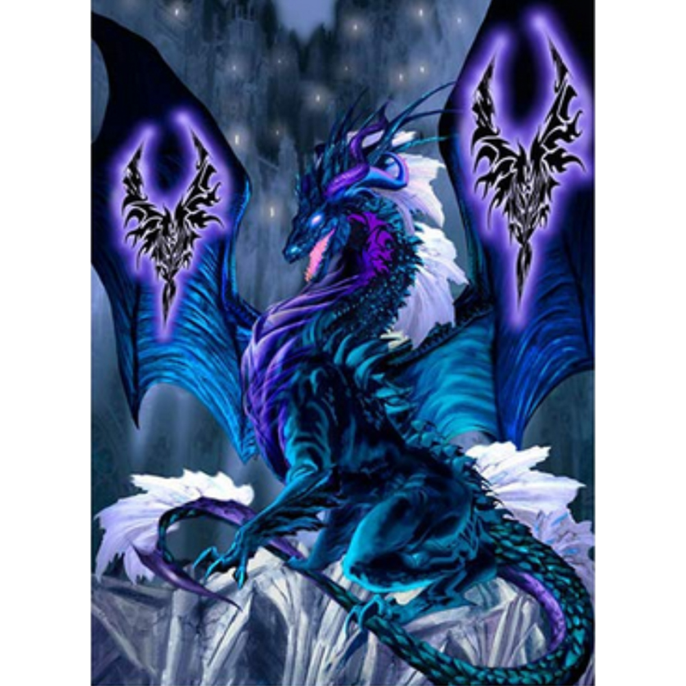 

30*40CM - Novelty Dragon - Round Drill Diamond Painting, 501 Original