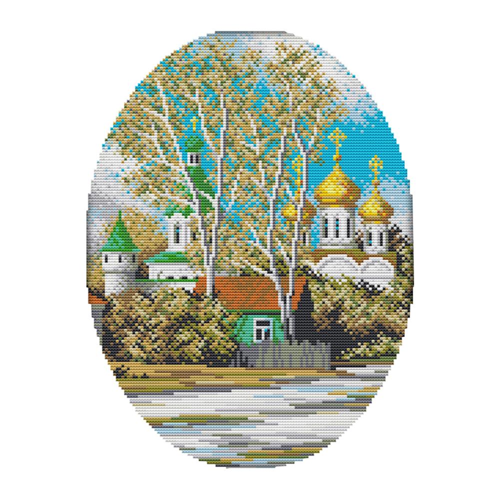 

Summer - 14CT Stamped Cross Stitch - 29*36cm, 501 Original