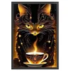 Black Cat Coffee-11CT Stamped Cross Stitch 40*60cm(Big Size)
