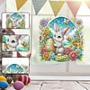 Acryl Hase Blumenbusch - 5d DIY Handwerk Anh&auml;nger