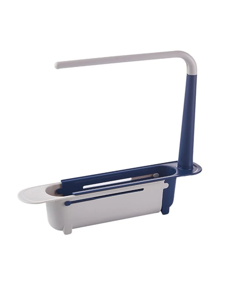 Telescopic Sink Drain Rack Soap Sponge Holder Organizer Sink Shelf