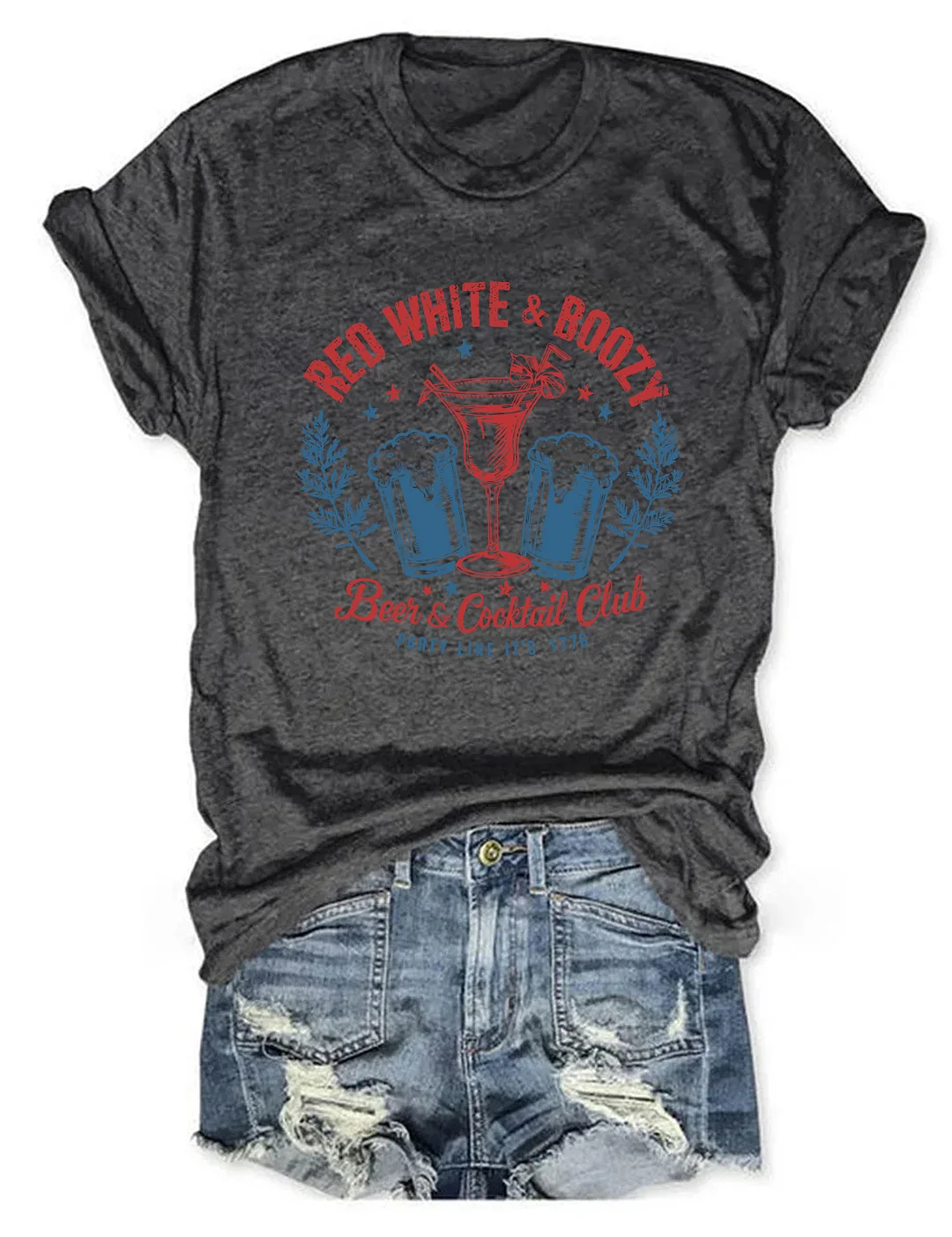 Red White & Boozy 4th Of July T-shirt