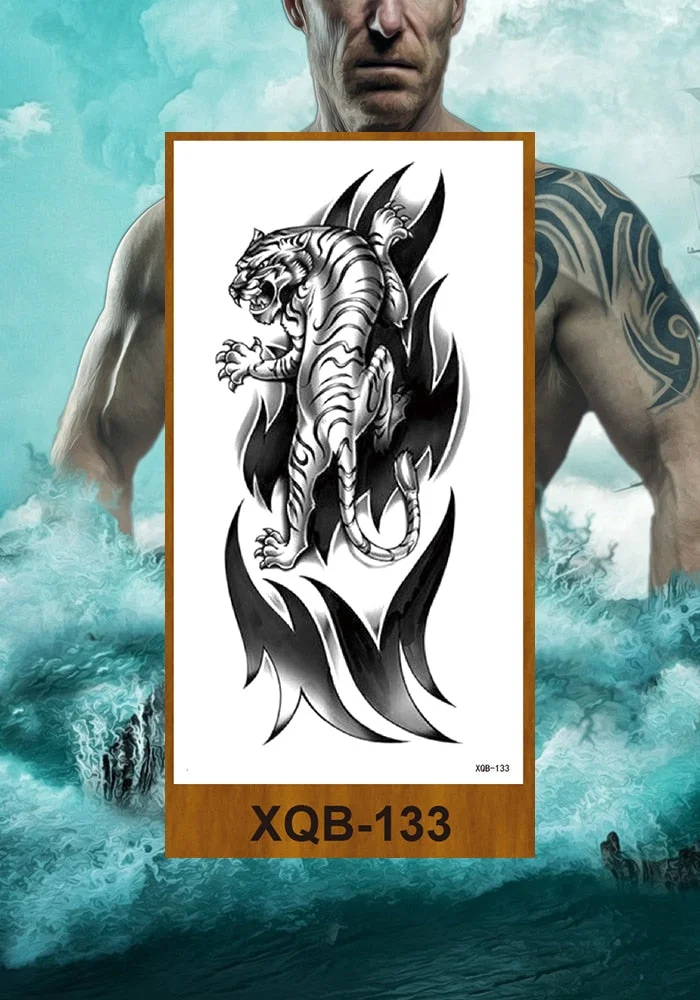 Waterproof Temporary Tattoo Sticker Hipster Tattoo Man Woman Tattoo Body Tattoo Art Tatuajes Big Tiger Lion Wolf Rose Arm Tatto