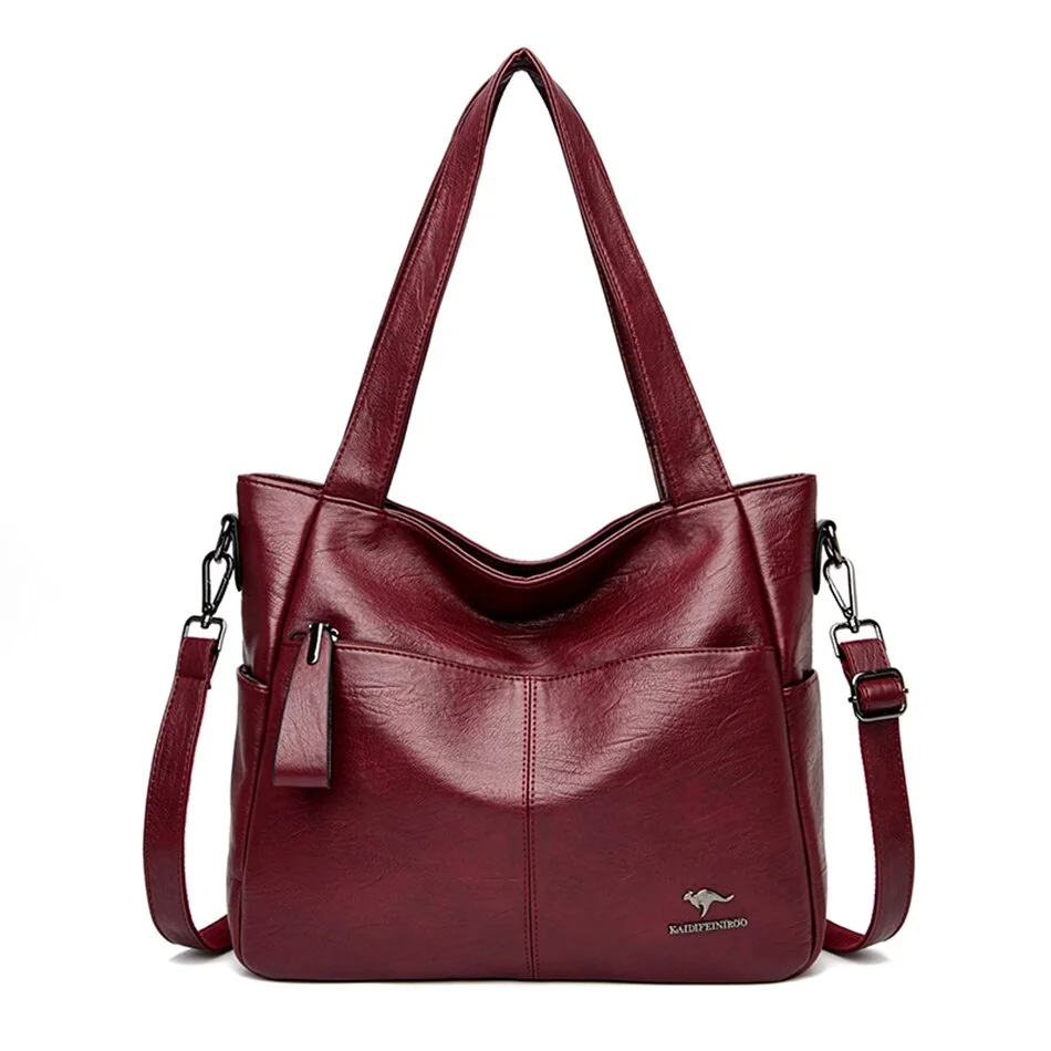 Genuine Brand Soft Leather Top-handle Bags Female Handbags Women Shoulder Crossbody Totes Messanger Bag Large Capacity Big Sac