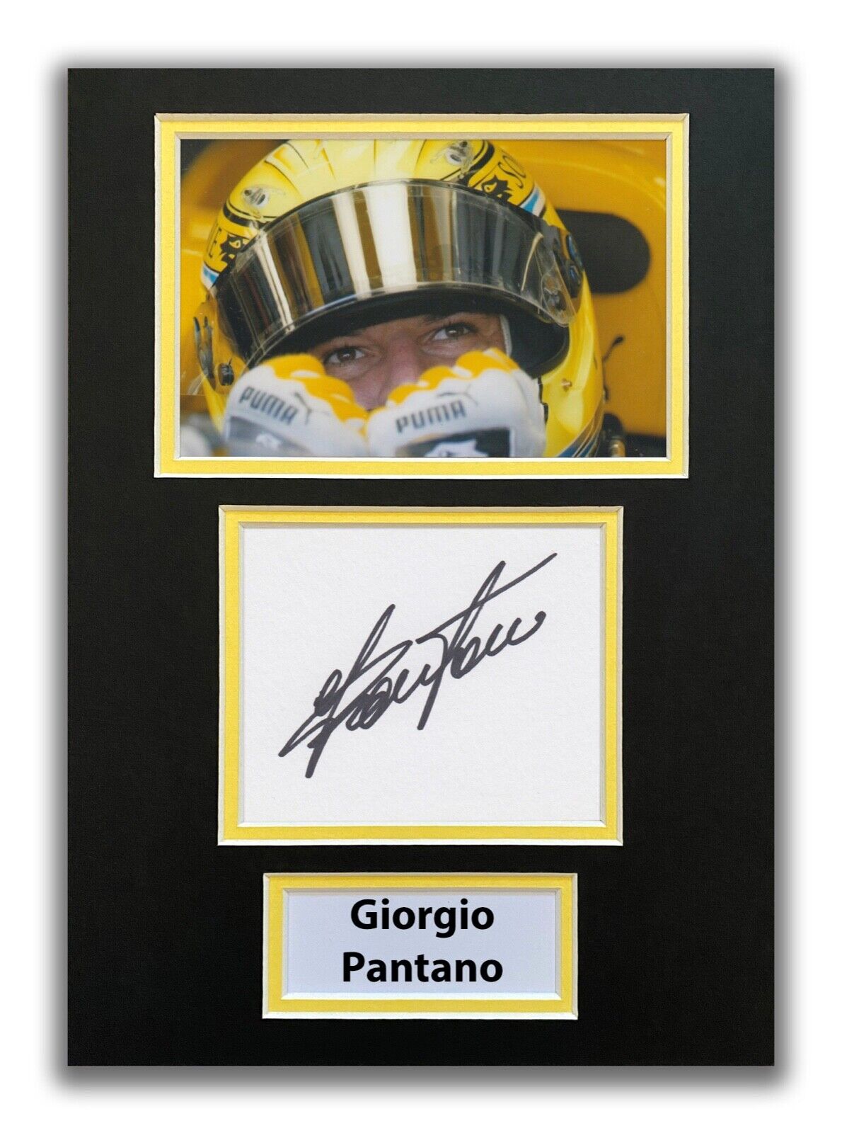 GIORGIO PANTANO HAND SIGNED A4 MOUNTED Photo Poster painting DISPLAY - JORDAN F1 - AUTOGRAPH 1.