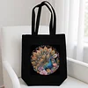 Premium DIY Peacock Canvas Tote Bag Embroidery Kit with Hoop Frame 32x37cm