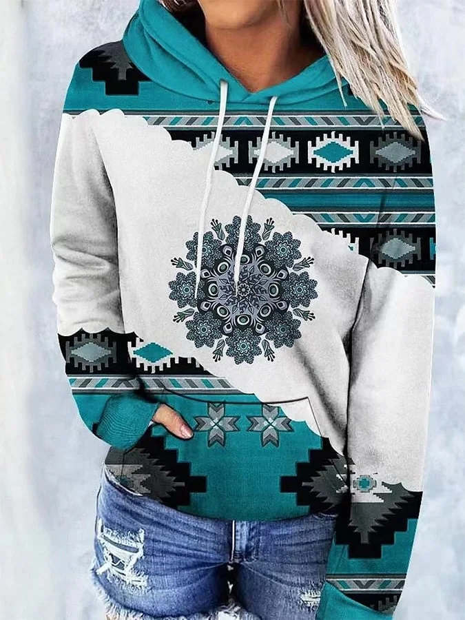 Vintage Western Print Sweatshirt