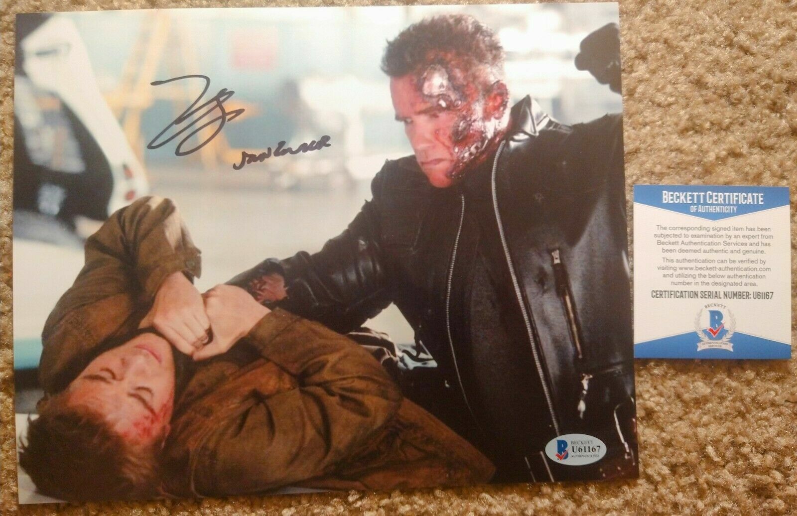 Nick Stahl signed Terminator 3: Rise of the Machines 8x10 Photo Poster painting BAS Beckett COA