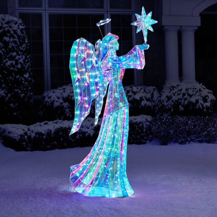🔥kukelife🔥6.5' Pre-Lit Prismatic Angel