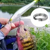 200Pcs Fishing Split Rings Fishing Connectors Snap Rings for Link Fishing Hooks