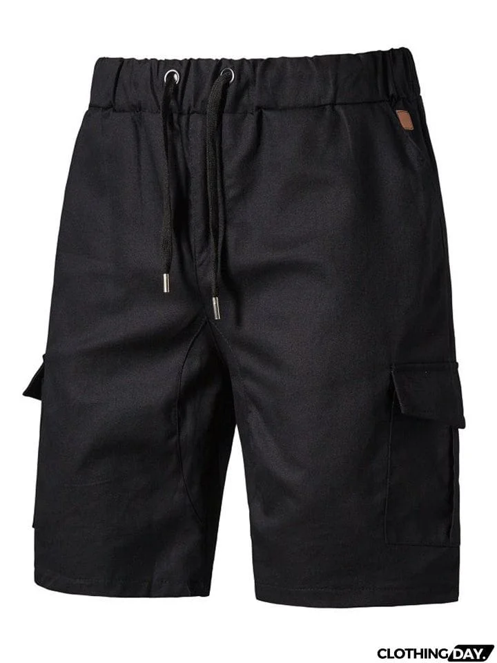 Men's Casual Multi Pockets Summer Sports Loose Drawstring Shorts