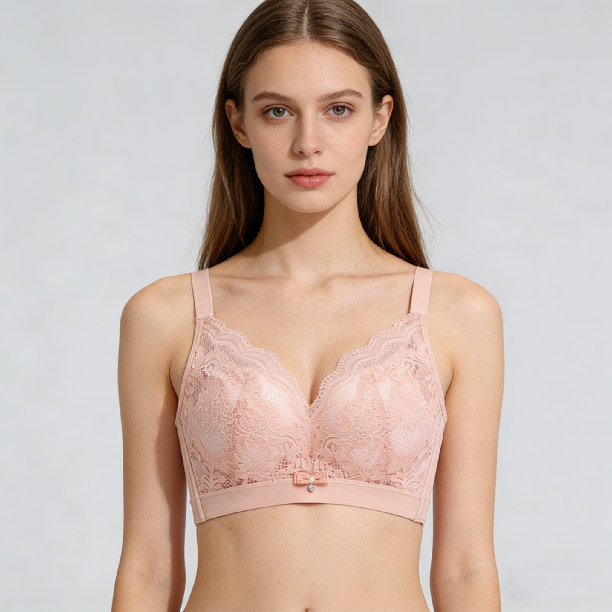 100% Silk Bra Wireless Thin Delicate Lace REAL SILK LIFE