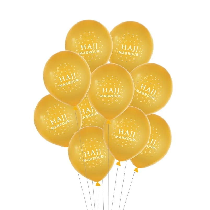 10Pcs EID MUBARAK Balloons Decor Ramadan And Eid Decoration Muslim Hijab Islamic Decor Muslim Ramadan Mubarak Party Supplies