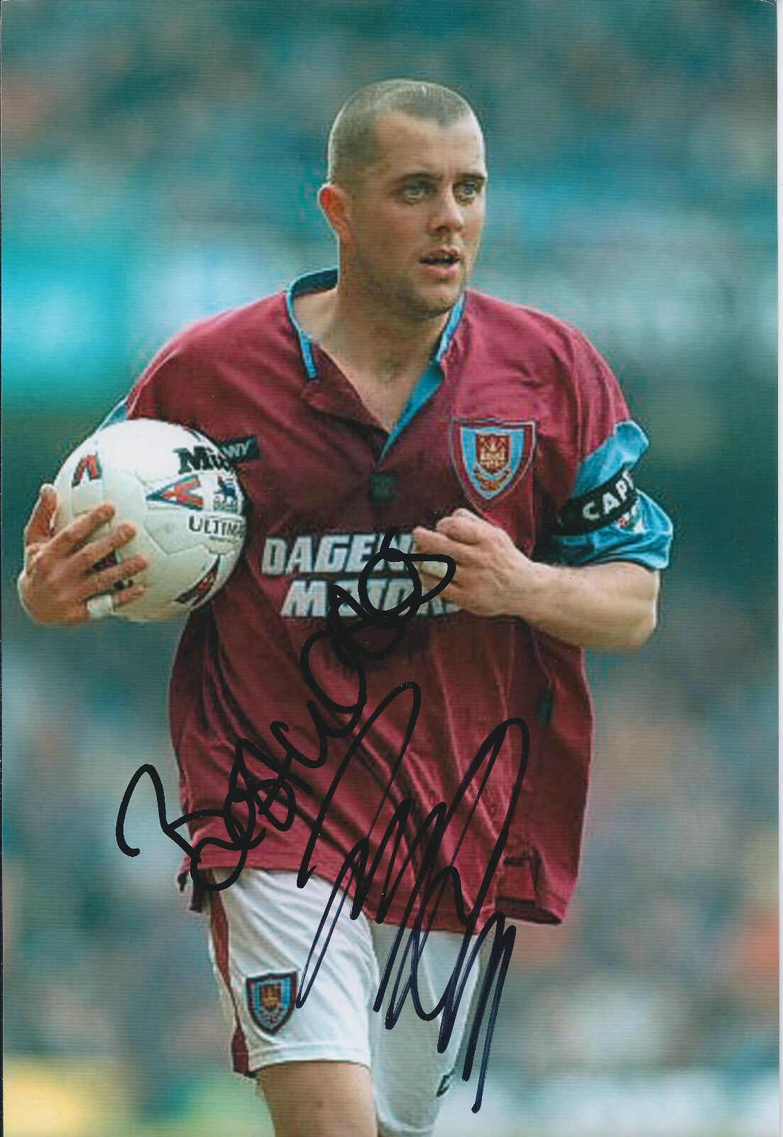 Julian DICKS Signed Autograph 12x8 Photo Poster painting AFTAL COA West Ham UNITED Authentic WHU