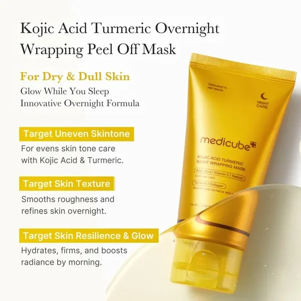 Last Day 50% Off🔥Kojic Acid Turmeric Night Wrapping Mask