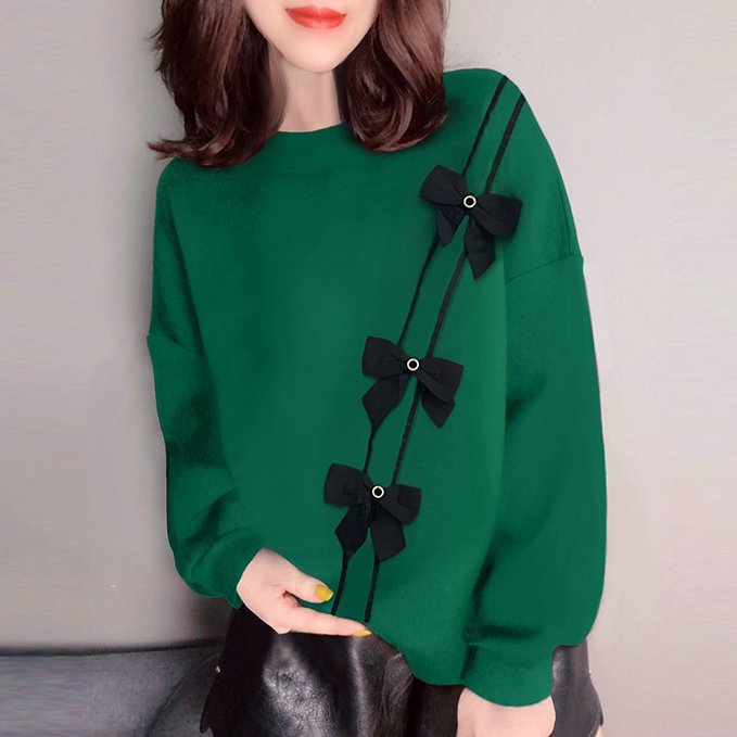 Green Shift Long Sleeve Sweatshirt