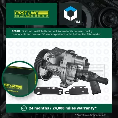 Water Pump fits FORD TRANSIT TDCi 2.4D 00 to 14 Coolant Firstline 1129183 New Parts