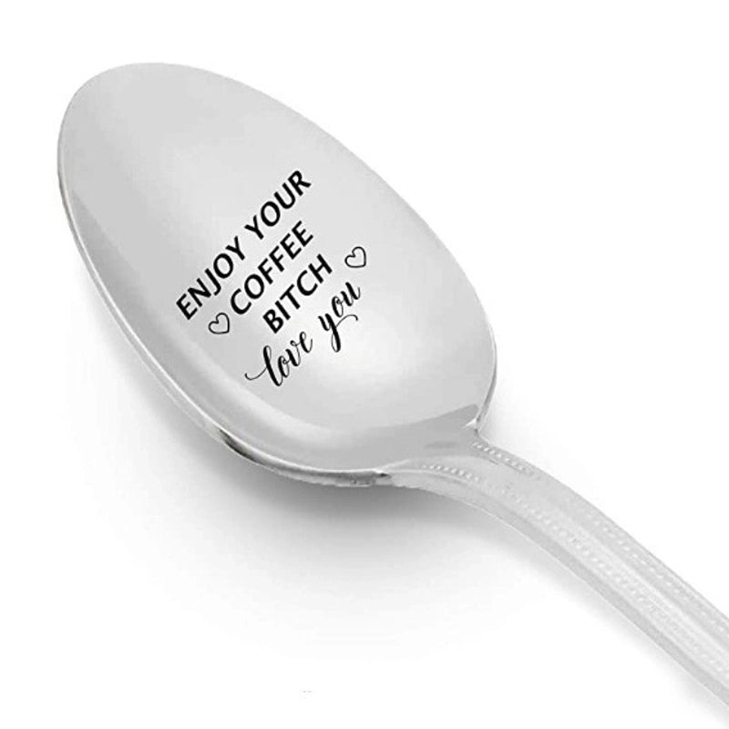 Fashion Letter Stainless Steel Spoon