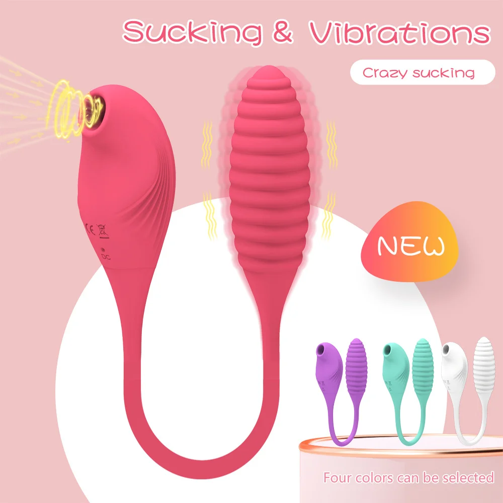 2 In 1 Sucking Vibrator Clitoris Nipple Sucker G Spot Stimulator Dildo