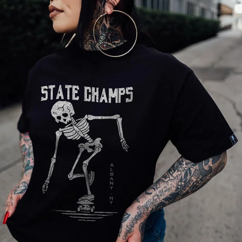 State Champs Printed Women's T-shirt -  