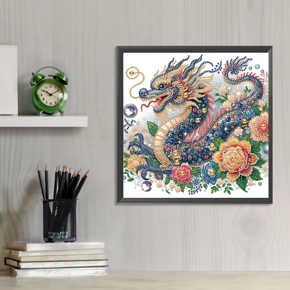 Diamond Painting - Partial Special Shaped Drill - Gorgeous Dragon(Canvas|30*30cm)
