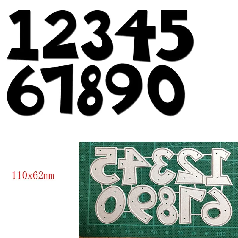 Craft Metal Cutting Dies Cut Die Mold Alphabets Letter Number Decoration Scrapbooking Dies Knife Mould Blade Punch Stencils Dies