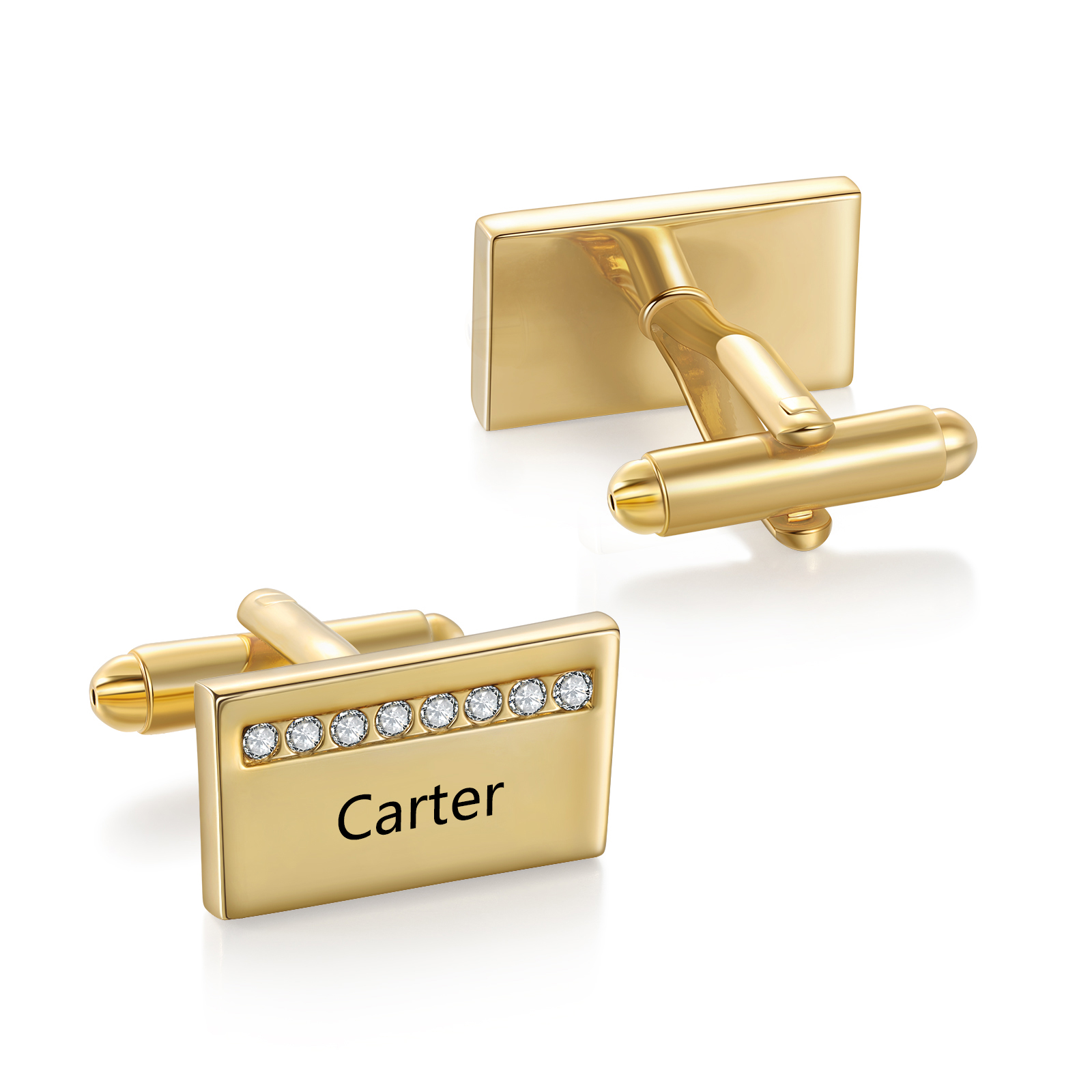 Personalised Men's Cufflinks Custom 2 Names Metal Cufflinks Copper Wedding Gift for Him-Jessemade AU